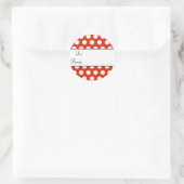 Rode Polka Dot Gift Label Sticker (Tas)