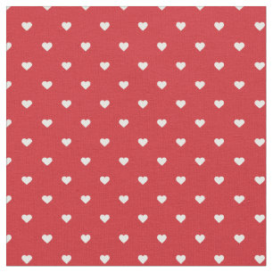 Rode polka dot harten stof