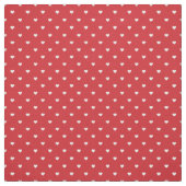Rode polka dot harten stof (Swatch)