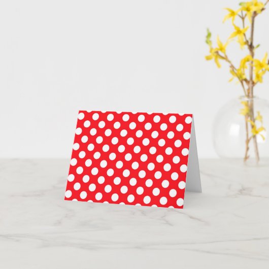 Rode polka dot notitiekaarten (Gele Bloem)