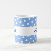Rode Polka Dot Patroon Stijlvolle gepersonaliseerd Koffiemok (Center)
