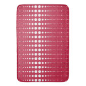 Rode polka dot, polka dot, retro polka dot badmat (Voorkant Verticaal)