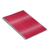 Rode polka dot, polka dot, retro polka dot, notitieboek (Rechterzijde)