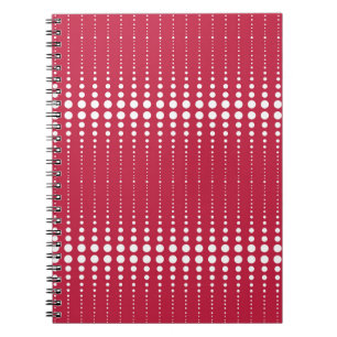 Rode polka dot, polka dot, retro polka dot, notitieboek