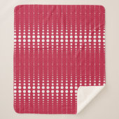 Rode polka dot, polka dot, retro polka dot sherpa deken (Voorkant)