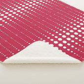 Rode polka dot, polka dot, retro polka dot sherpa deken (3/4)
