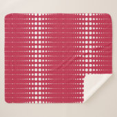 Rode polka dot, polka dot, retro polka dot sherpa deken (Voorkant (horizontaal))