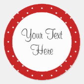 Rode Polka Dot Stickers (Voorkant)