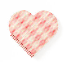 Rode Polka Dots Hart Vormig Spiraal Notitieboek