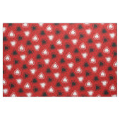 Rode Polka Dots Lace Hearts Stof (Fat Quarter)
