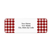 Rode Polka Dots op Witte retour adreslabel Etiket (Voorkant)