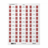 Rode Polka Dots op Witte retour adreslabel Etiket (Full Sheet)