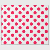 Rode Polka Dots Wit Classic Kerst Sjabloon Cadeaupapier (Vlak)
