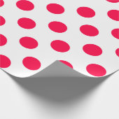 Rode Polka Dots Wit Classic Kerst Sjabloon Cadeaupapier (Hoek)