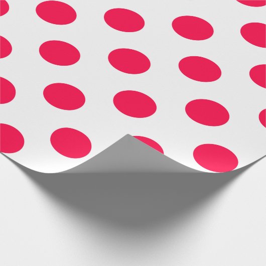 Rode Polka Dots Wit Classic Kerst Sjabloon Cadeaupapier (Hoek)