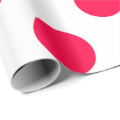 Rode Polka Dots Witte Kerst Sjabloon Cadeaupapier (Rol Hoek)