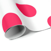 Rode Polka Dots Witte Kerst  Sjabloon Cadeaupapier (Rol Hoek)