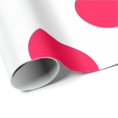 Rode Polka Dots Witte Kerst Sjabloon Trendy Cadeaupapier (Rol Hoek)