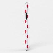 Rode polka harten op wit Case-Mate iPhone case (Achterkant/rechts)