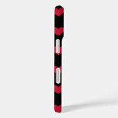 Rode polka harten op zwart Case-Mate iPhone case (Achterkant / Rechts)