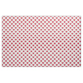 Rode polka harten wit stof (Yard (91,4 cm))