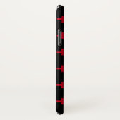 Rode polka kruist zwart Case-Mate iPhone case (Achterkant / rechts)
