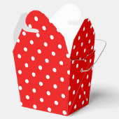 Rode polka stip bedankdoosjes (Geopend)