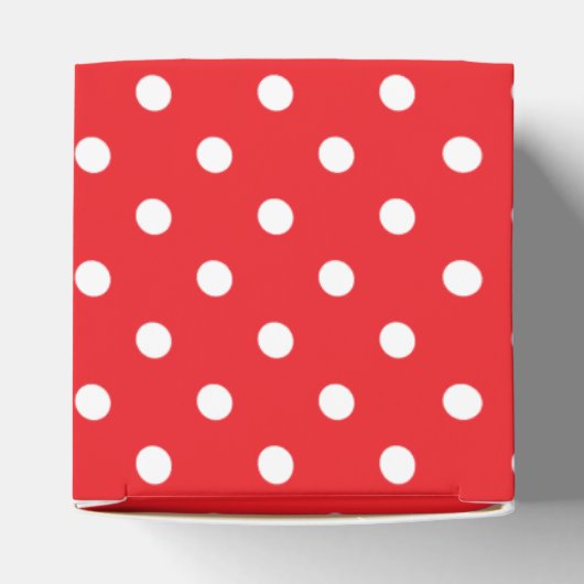 Rode polka stip bedankdoosjes (Bovenkant)