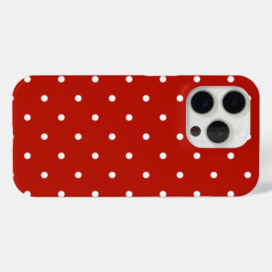 Rode polka stip Case-Mate iPhone case (Achterkant (horizontaal))