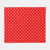 Rode polka stip fleece deken (Voorkant (Horizontaal))