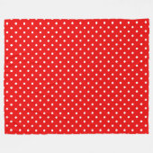 Rode polka stip fleece deken (Voorkant (Horizontaal))