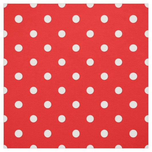 Rode polka stip stof (Swatch)