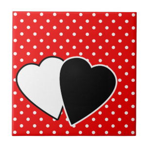 Rode polka stip tegeltje