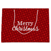 Rode polka stippen Abstract moderne elegante Kerst Groot Cadeauzakje (Voorkant)