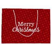 Rode polka stippen Abstract moderne elegante Kerst Groot Cadeauzakje (Achterkant)