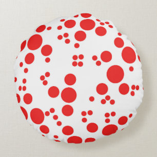 Rode polka stippen abstracte kunst gooien kussen