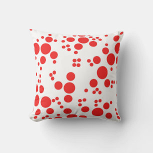 Rode polka stippen abstracte kunst gooien kussen