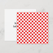 Rode polka stippen kaart (Voorkant / Achterkant)