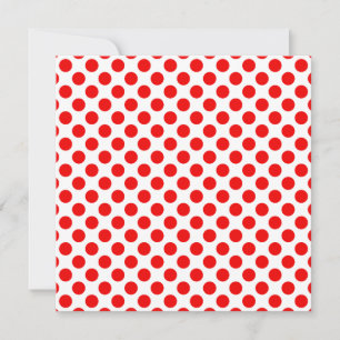 Rode polka stippen kaart