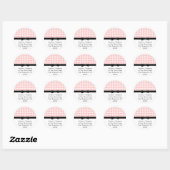 Rode Polka stippen met zwarte boog adres Stickers (Vel)