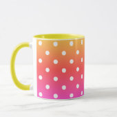 Rode polka stippen mok (Links)