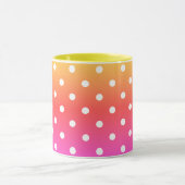 Rode polka stippen mok (Midden)