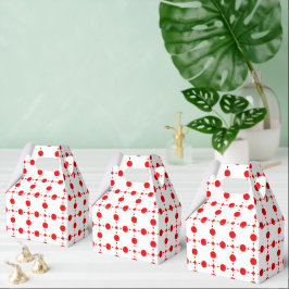 Rode polka stippen, polka stippenpatroon, stippen, bedankdoosjes