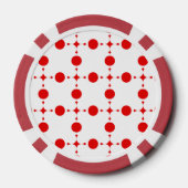 Rode polka stippen, polka stippenpatroon, stippen, poker chips (Achterkant)