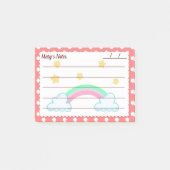 Rode polka-stippen, schattige sterren en regenboge post-it® notes (Voorkant)