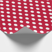 Rode + Polka witte Stippen Cadeaupapier (Hoek)