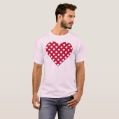 Rode + Polka witte Stippen T-shirt (Voorkant volledig)