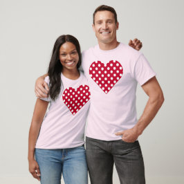 Rode + Polka witte Stippen T-shirt