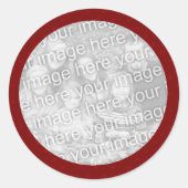 Rode Polkadot Foto Sticker Sjabloon (Voorkant)