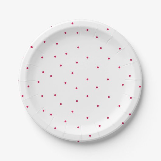 Rode Polkadot Wegwerp Partij Papier Bord (Voorkant)